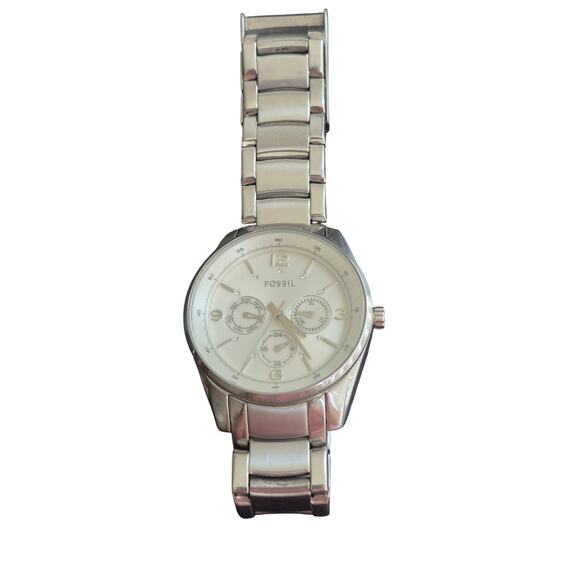 Fossil Ladies Watch BQ 1070 • 40 mm Pearl Dial • Day/Date • Original Band 5 ATM - Picture 2 of 8